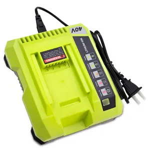 40V Lithium-Ion Charger Replacement for Ryobi Battery  OP4060 40-Volt Li-ion