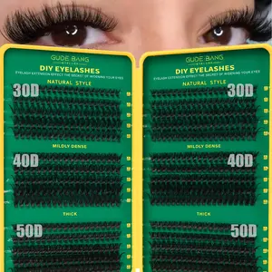 600Pieces 8-16mm Dense Eyelash Clusters, Eyelash Extension Set, High Capacity Eyelash Box 30D+40D+50D DD, Curled Cluster Eyelashes Extension, Dramatic Lashes, Suitable For Beginners, Individual Lashes, False Eyelashes