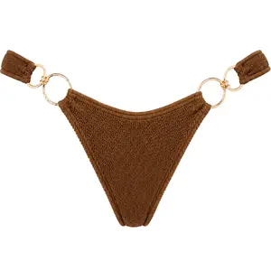 DUBAI MULTI GOLD RING MODERATE COVERAGE BIKINI BOTTOM
