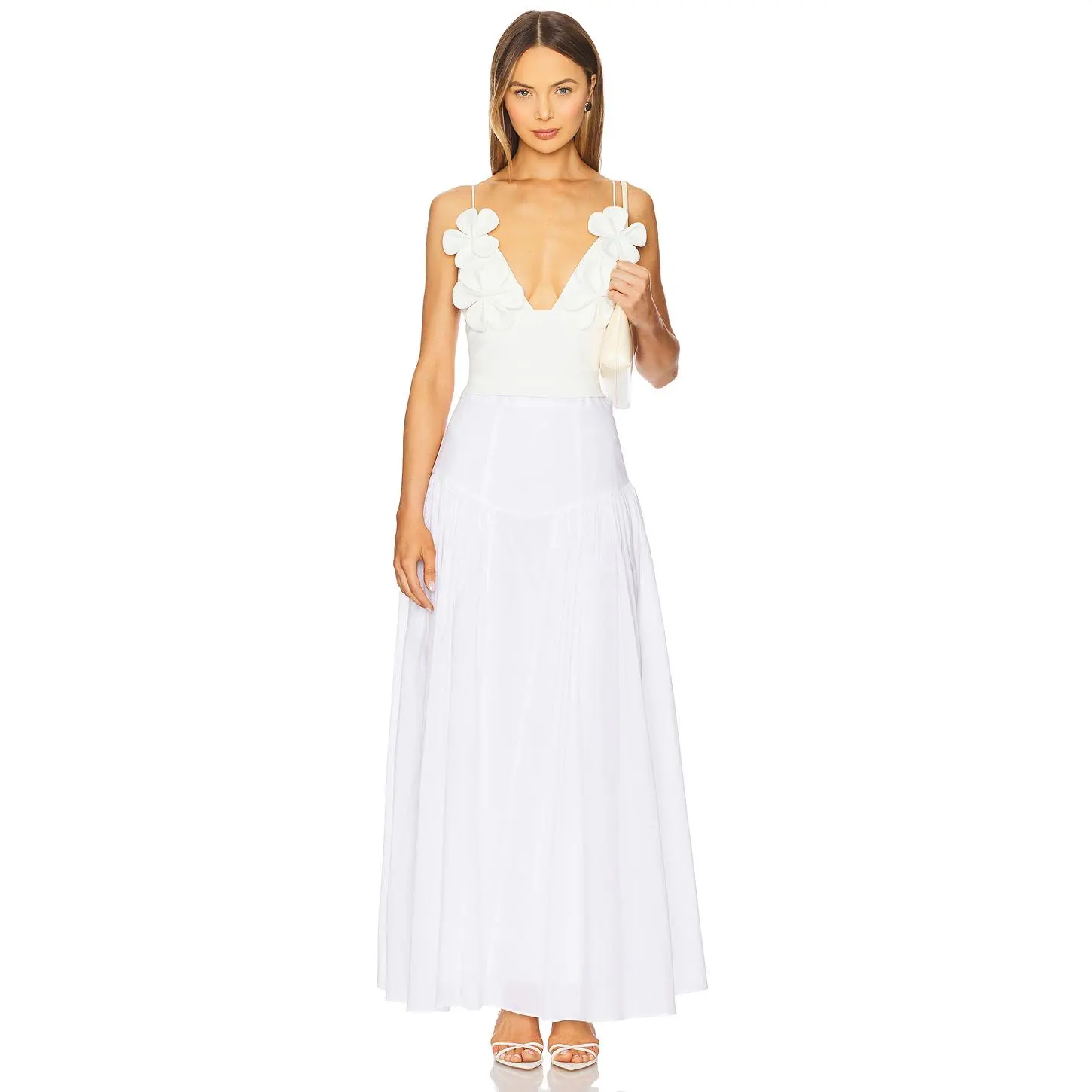 Bardot Ingrid Fitted Flower Top in Orchid White - TikTok Shop