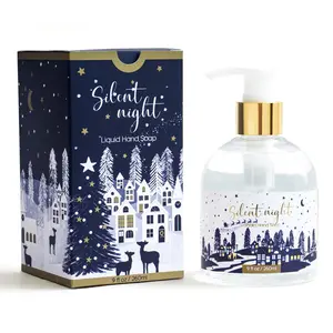 ROMIIE ZOI Christmas Liquid Hand Soap with Gift Box - Silent Night, Infused with Fresh-Cut Spruce Branches Aroma - 260ml/ 9 fl.oz Cleansing Gentle