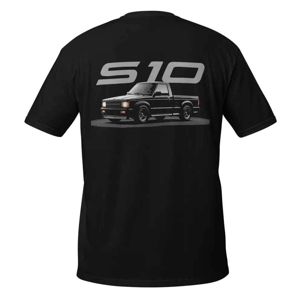 Chevy S10 Mens Classic Truck T-Shirt - 1992 Chevy S10 Graphic Tee - Casual Fitted Crew Neck Short Sleeve Cotton Top - Summer Streetwear