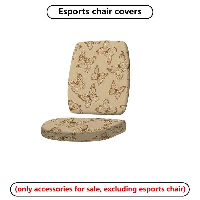 Square Chair Cushions Cover, Fairy Floral Elastic Office Chair Cover For Dining Chairs With Ties And Removable Cover, Desk Chair Seat Cushion Protectors Set Of 2 - View #8