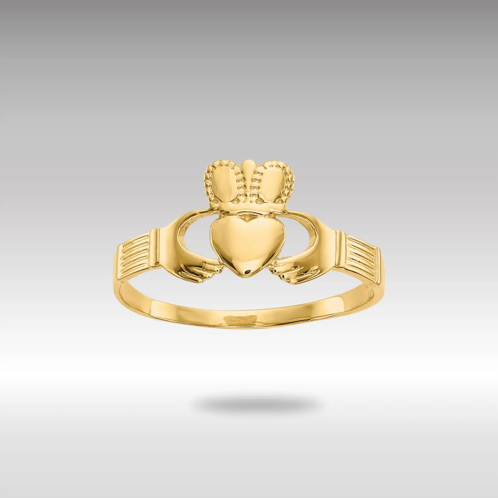 14K Gold Ladies Claddagh Ring Model-D3108