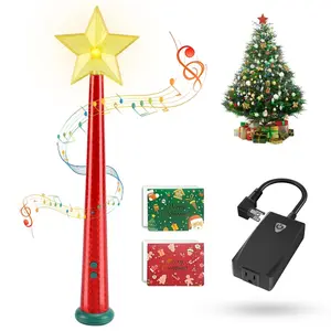 Magical Christmas Wand Remote Control Outlet |   Christmas Tree Remote Control |   Christmas Tree Decorations |   Christmas Tree Ornaments |   No Batteries Included |   Smart Outlet with 100 Ft Range - Red