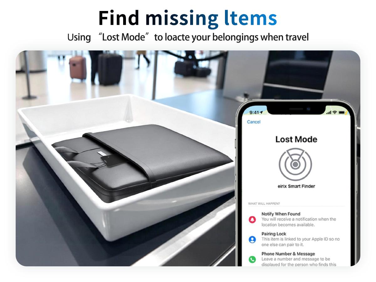 OTIC iOS & Android Bluetooth Tracker Smart Finder for Apple Find My iPhone Card Wallet GPS Tracker Wireless Charging Keys Locator for Keys Bags Passport IP67 Waterproof Dust Resistant