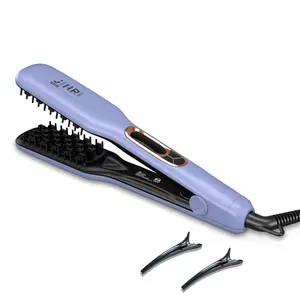 JINRI Professional Volumizing Ceramic Hair Iron，Adjustable Temp，360 ° Tail Rotation，Lasting Hair Volume，for Short Or Thin Hair，Purple waver be stope