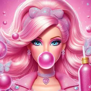 1pcs 5D DIY Handmade Diamond Painting Kit, 5D Diamond Art Set, DIY Decoration, Crafts, Pink Bow, Shiny Bubbles, Rhinestone Heart, Full Round Drill DIY, Mosaic, Diamond Art, DIY Art Home Decoration, Suitable for Halloween and Christmas, Handmade Gifts