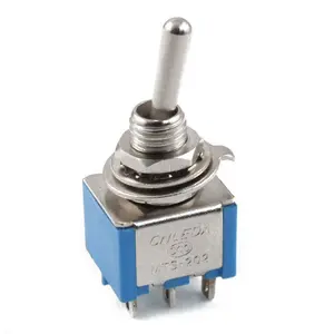 Metal 6mm Mini Toggle Switch - 6 Pin DPDT (Latching) 2 Position (On/On), AC 3A/250V 6A/125V, Blue, Easy Installation for Baby Diapering & Baby Care Products