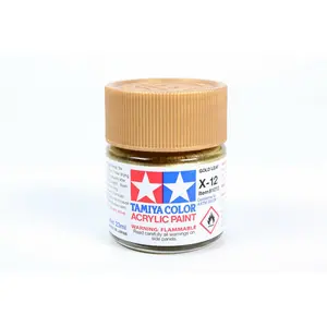 Tamiya ACRYLIC X-12 GOLD LEAF - 23ML BOTTLE Tamiya ACRYLIC X-12 GOLD LEAF - 23ML BOTTLE