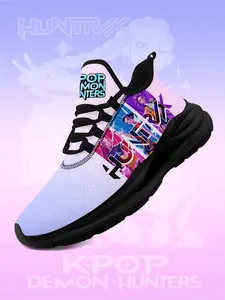 Women's Kpo-p Demnonn Hunters Cool Cartoon Print Sneakers, Unique Anime Streetwear Sport Couple Shoes, Lightweight Breathable Casual Fashion Soft Sole Shoes for Party, Daily Wear and Gift