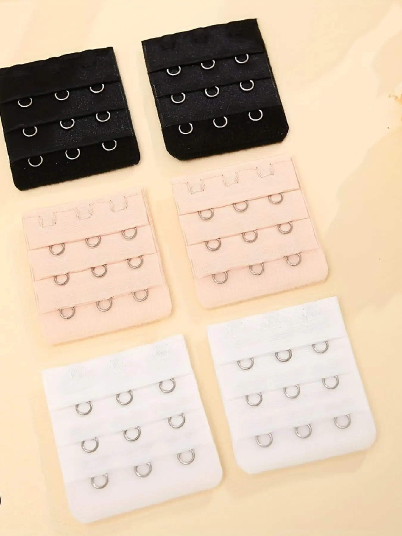 Women's 6pcs Bra Extender Buckle Bra Pack, 3 Rows 3 Hooks Adjustable Bra Extenders, Underwear Bra Accessories for Women Daily Use