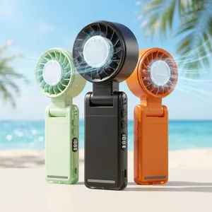 Portable handheld high-speed Ice sensation fan, Semiconductor refrigeration, 5 adjustable wind speeds, 6-in-1design, fast charging long-lasting battery, suitable for various scenarios such as summer travel vacation outdoor activities beach and office