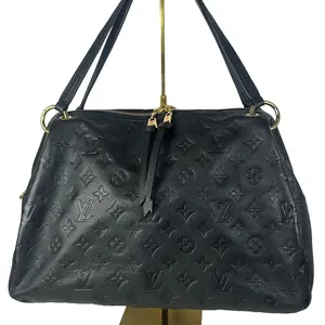 Pre-owned Louis Vuitton leather Shoulder Bags Ponthieu Monogram Empreinte PM Noir Black