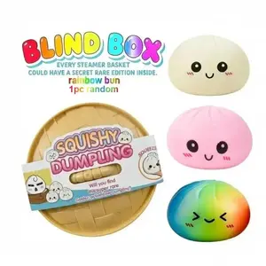 Soft TPR Squishy Dumpling Sensory Toy for Adults and Kids Stress Relief Anxiety Reduction Fidget Toy Fun Party Gift Surprise Blind Box Set