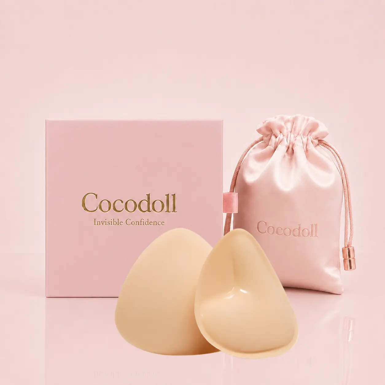 Cocodoll Double-Sided Adhesive Bra Pads for Women, Ultra Push-Up Sticky Inserts, Washable Reusable Support for Sports Bras, Bikinis and Strapless Clothing Invisible Lift sricky lifted