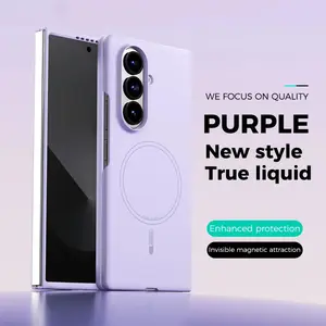 Liquid Silicone Phone Case for Samsung Galaxy Z Fold 7 6 5 for Magsafe Magnetic Wireless Charging Shockproof Protection Cover
