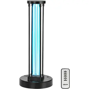 Spring new arrivals UV Light, 36W Ultraviolet Lamp with Ozone Purifier, UVC Lamp with 30/60/120 Minutes 3-Gear Timer and Remote Control, for Room up to 400 sqft, UVO Lights for Living Room, Bedroom, Hotel, School