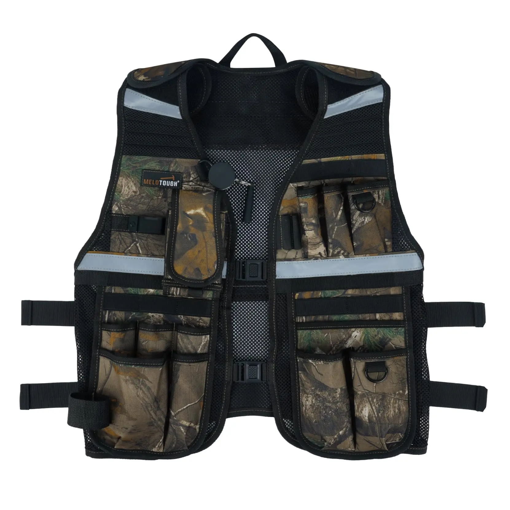 レア！MULCH POCKET MESH TOOL VEST MELOTOUGH Tool Vest for Men Reflective Safety Vest with Adjustable