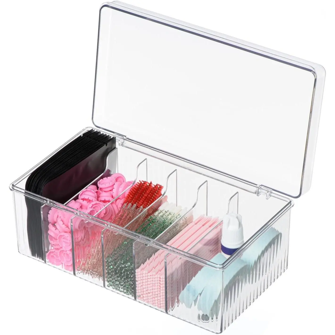 Lash Extension Organizers and Storage, Lash Extension Supplies Organizer, Lash Cart Organizer,  Large Capacity Eyelash Extension Supplies Storage Box, Lashes Supplies Container