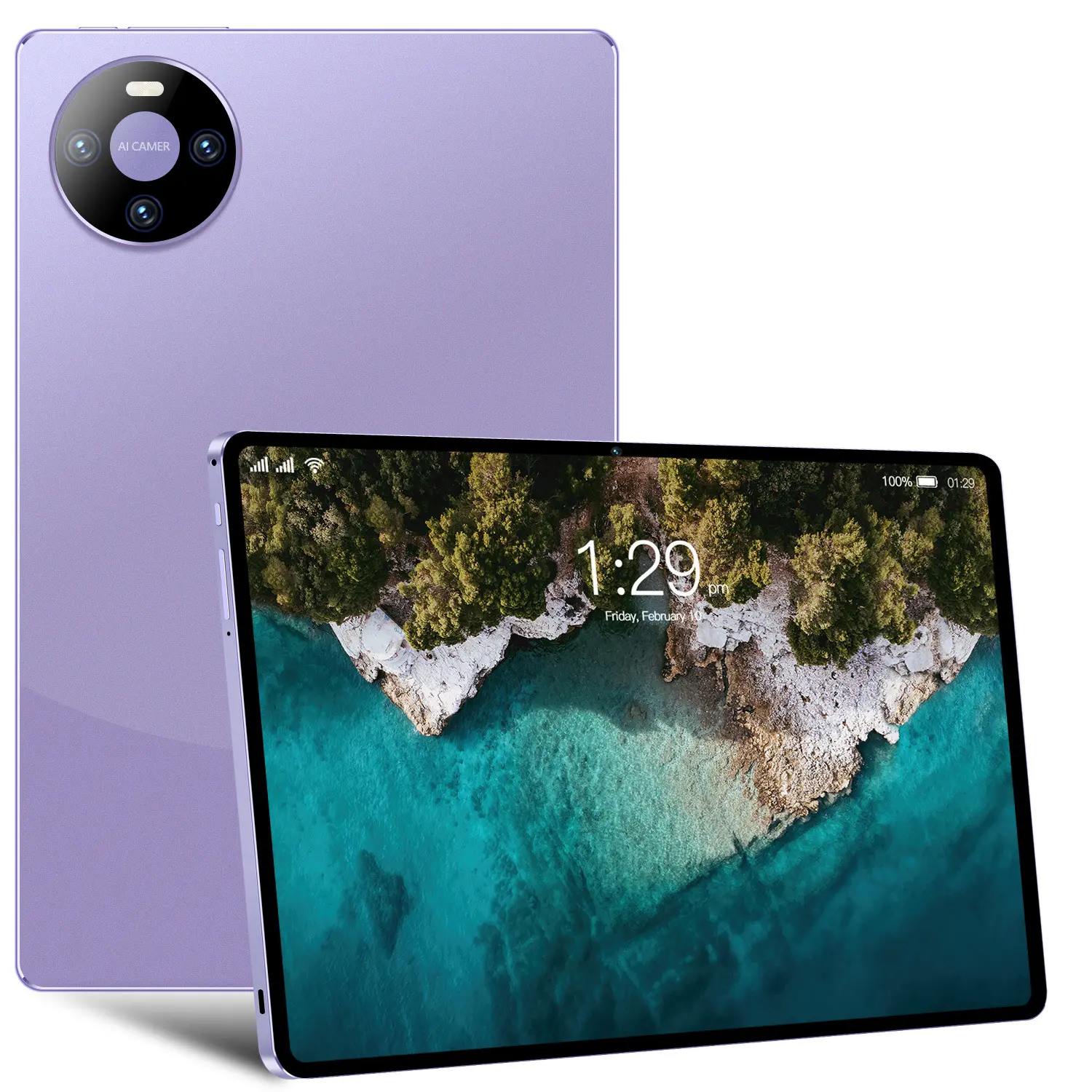 Tablet 10 inch Android 14 Tablets, 16GB RAM 256GB ROM,16MP+32MP Camera,10 Core Tablet PC, Smart-K Dual Speakers,10000mAh, GPS, WiFi MIX4 (Purple)