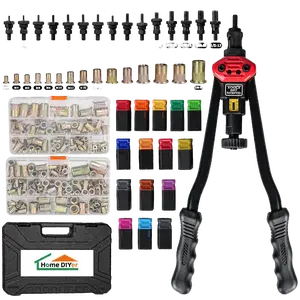 Carbon Steel Rivet Nut Setting Tool Set, 15 Mandrels, Durable Storage Case - Suitable for Multiple Models