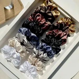 2026 New 16-Piece Satin Scrunchie Set—High-Quality, Solid-Color Satin Hair Ties that Are Gentle on Hair; An Elegant and Versatile Fashion Accessory, Perfect for Both Everyday Wear and Party Occasions.