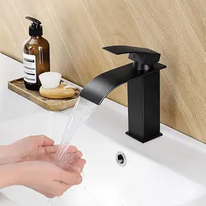 Modern Bathroom Faucet, Waterfall Bathroom Faucet, Single Handle Bathroom Faucet, Bathroom Sink Faucet, Easy To Install, Fashionable Bathroom Accessories