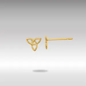 14K Gold Madi K Kids Celtic Knot Post Earrings - Model GK965