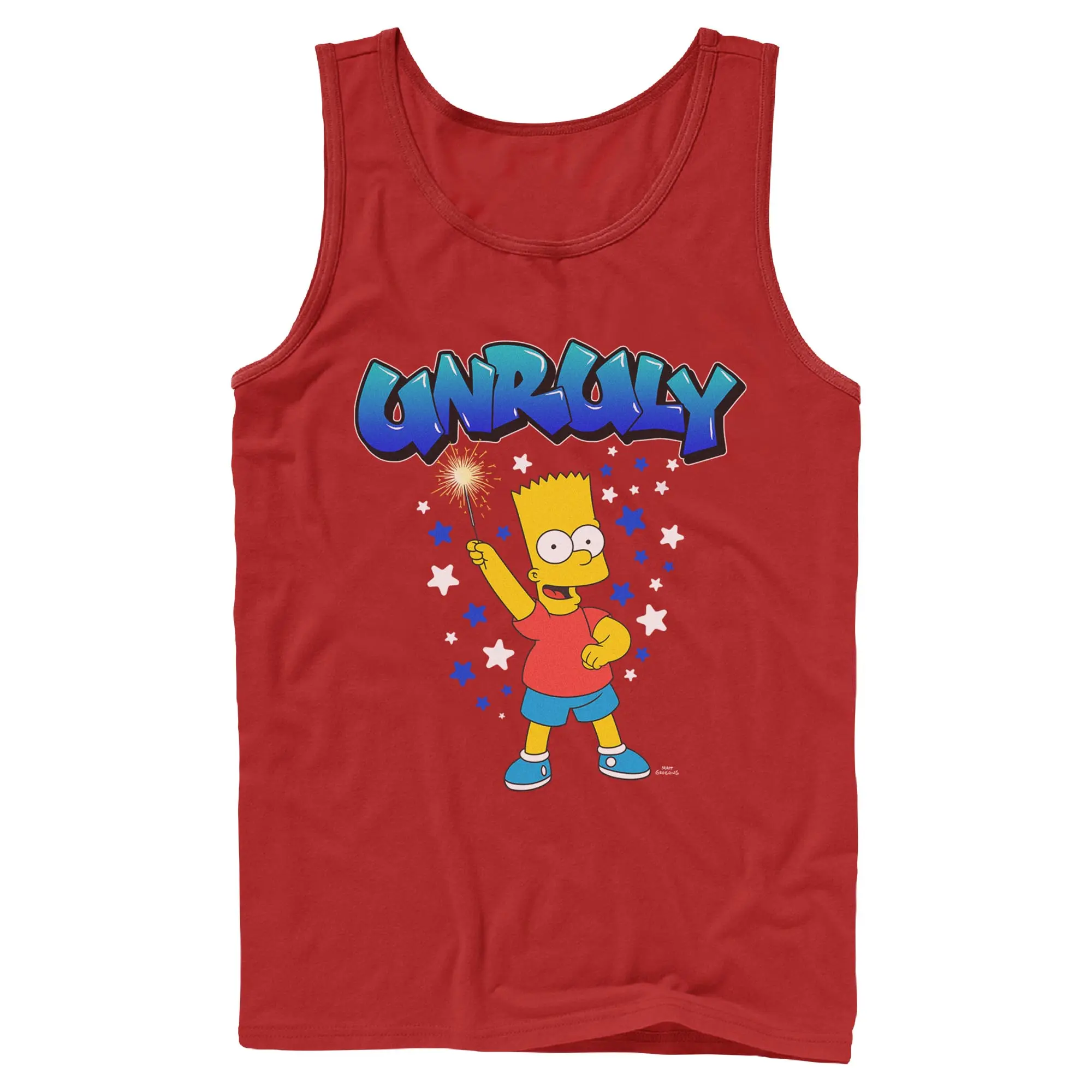 Mens The Simpsons Bart Unruly Sparkler Tank Top