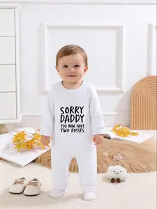 Newborn Baby Clothes Boys Girls Cartoon Letter Print Cute Long Sleeve Romper  Adorable Infant Onesie  Comfortable and Stylish