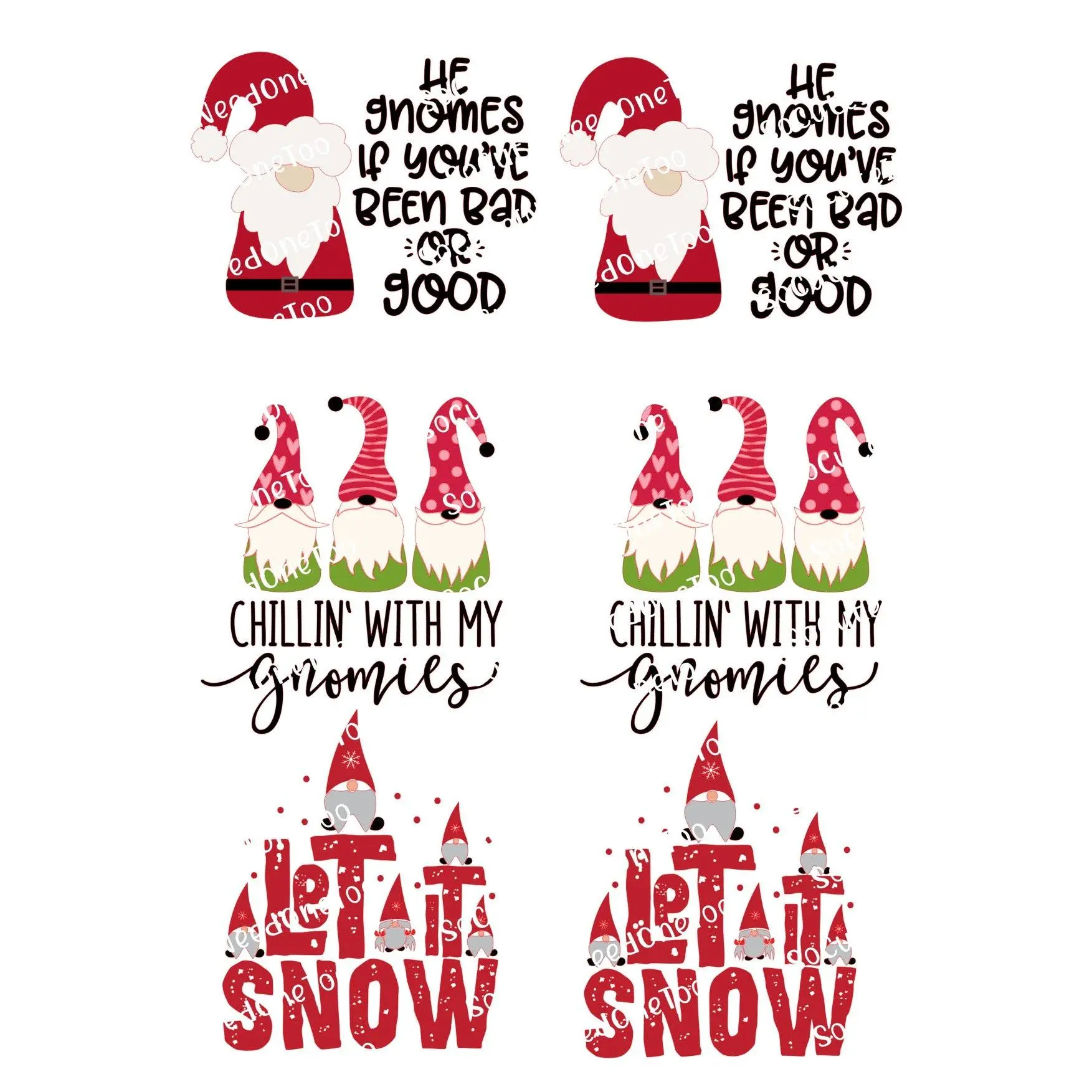 Gnome #1 Waterslide Decals – Whimsical Gnome Designs for Tumblers & Crafts