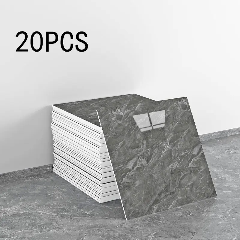 20 pieces of marble peel-and-stick waterproof PVC bathroom wall tiles, suitable for bathroom walls, bedroom, kitchen and living room, Home Decor, Matte marble pattern, Tiles Sticker