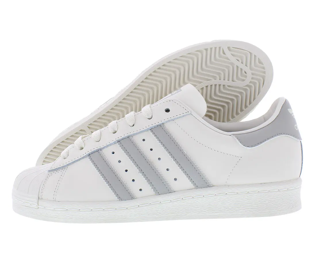 Adidas Superstar 82 Men's Sneaker - Classic Shell Toe Leather Low-Top Athletic Trainer for Casual Everyday Footwear, Sports Shoes, Iconic Stripes, Striped