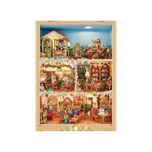 TONECHEER 3D Wooden Puzzle DIY Story Frame Kit (Blossom time) Valentine's Day gift
