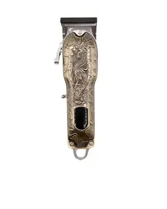 Dragon Large Professional Steel Hair Trimmer - Cordless Rechargeable T-Blade Clipper with Metal Body