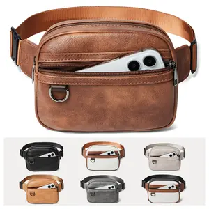 Leresas Fanny Pack Trending Purses Shoulder Bag, Versatile Crossbody Bags for Women Men, Faux Leather Zipper Slouchy Belt Bag , Waist Pack Handbags Everyday Bag for Travel Essentials Work Hiking, Gift for Her Mom Summervibe