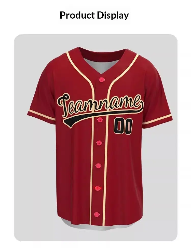 Custom Baseball JerseyHigh-end custom baseball uniforms, team uniforms, softball club sweat-wicking quick-dry professional baseball competition training uniforms for men and women