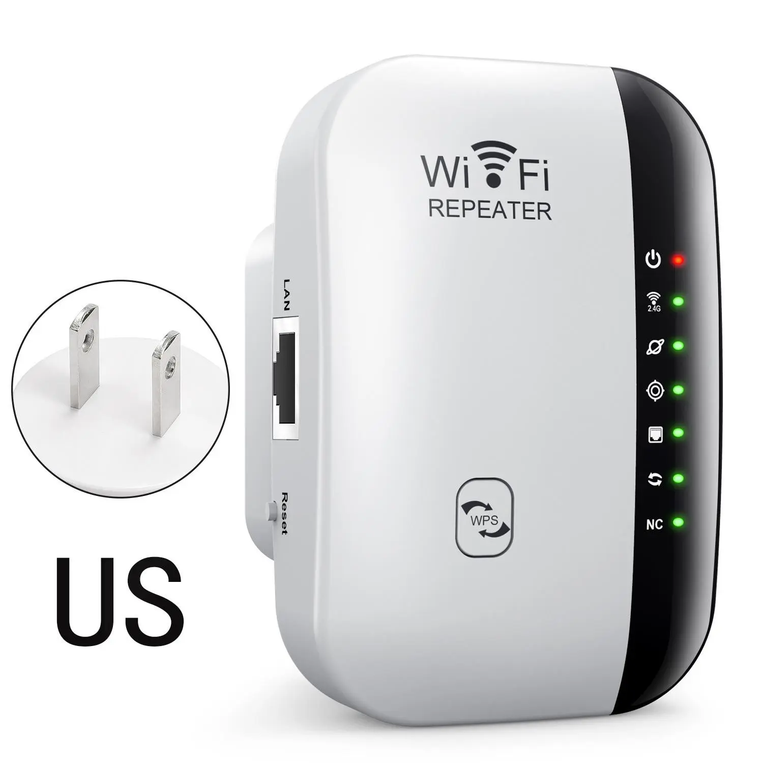 WiFi Range Extender, 300Mbps WiFi Range Booster Extender with Ethernet Port, WiFi Signal Amplifier, Network Components for Home Office