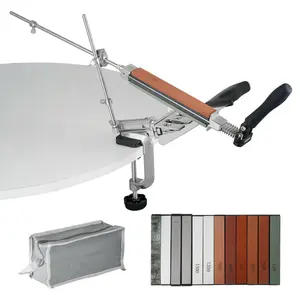 【Summervibes】VEVOR Knife Sharpener Kit,  , 360° Rotation Flip Fixed Angle Knife Sharpening System with 12 Whetstones 120-10000 Grit, Professional Kitchen Chef Knife Sharpening Kit for All Knives and Scissors