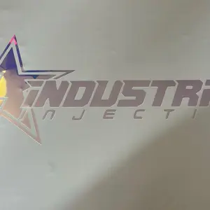 Industrial Injection Metallic Chrome Vinyl Decal 4inx10in - High-Quality Vinyl Decal for Industrial Applications Universal Car Sticker Premium Skull Stickers Vehicle Exterior Decoration