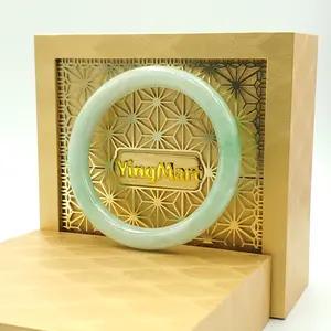 YingMart 48–72mm Natural-Colour Jade White to Light Green Bangle Jadeite Burmese Gift for Mom Sister Grandma Mens Feng Shui Personalized Bracelets