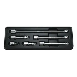 Ko-ken USA 3/8 Sq. Dr. Wobble-Fix Extension Bar set 32-250mm ABS Tray 6 pieces