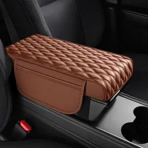 Car Armrest Cushion Memory Cotton Elbow Rest Universal Fit Heightened Extended Pad Car Central Console Cover