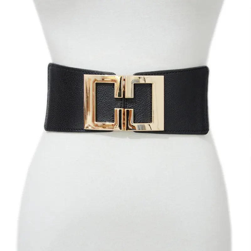 Women's Fashionable Metal Buckle Wide Belt, Casual Waistband for Jeans, Fashion Belt for Party, Daily Clothing Decor, Trendy All-match & Exquisite Belt for Gift, Elegant Belt Buckle, Casual Fashion Belts