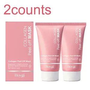 Hoygi Collagen Peel-Off Mask, 2 Boxes, Gentle Nourishing Facial Skin Hydration Moisturizing Softening, Hydrolyzed Collagen, Nicotinamide