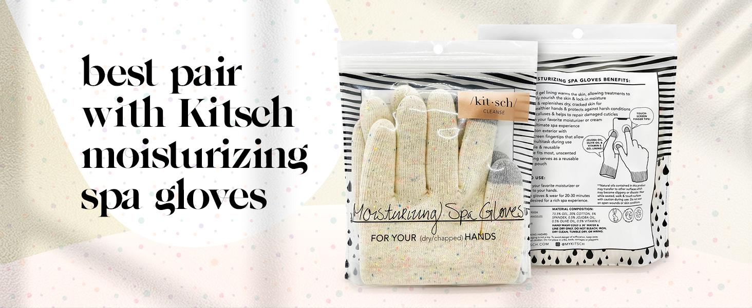 Kitsch Moisturizing Socks – Insulated Gel for Dry, Cracked Heels, Spa & Sleep Socks for Overnight Repair, Reusable Pair for Women & Men