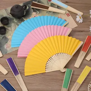 Hollow Out Design Bamboo Fan, 1 Count Portable Folding Hand Fan, Decoration for Home Wedding Party