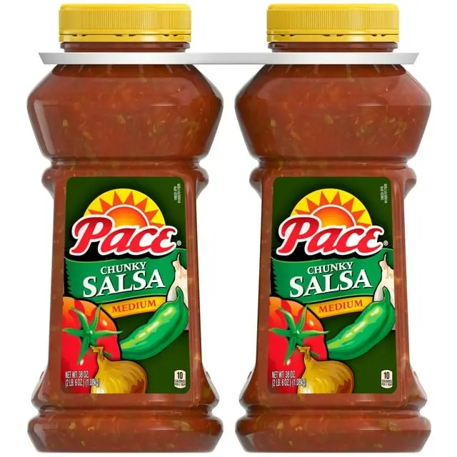 Pace Chunky Salsa, Medium Flavor, 38 oz Bottles, Pack of 2 – Thick & Chunky Southwest Style Dip and Topping