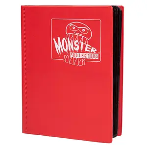 Monster Binder - 4 Pocket Trading Card Album - Matte Red - Holds 160 Yugioh  Magic  and Pokemon Cards